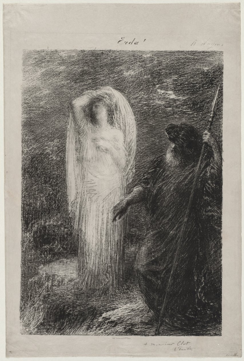 LEvocation dErda, 1885. tekijältä Ignace Henri Jean Fantin Latour