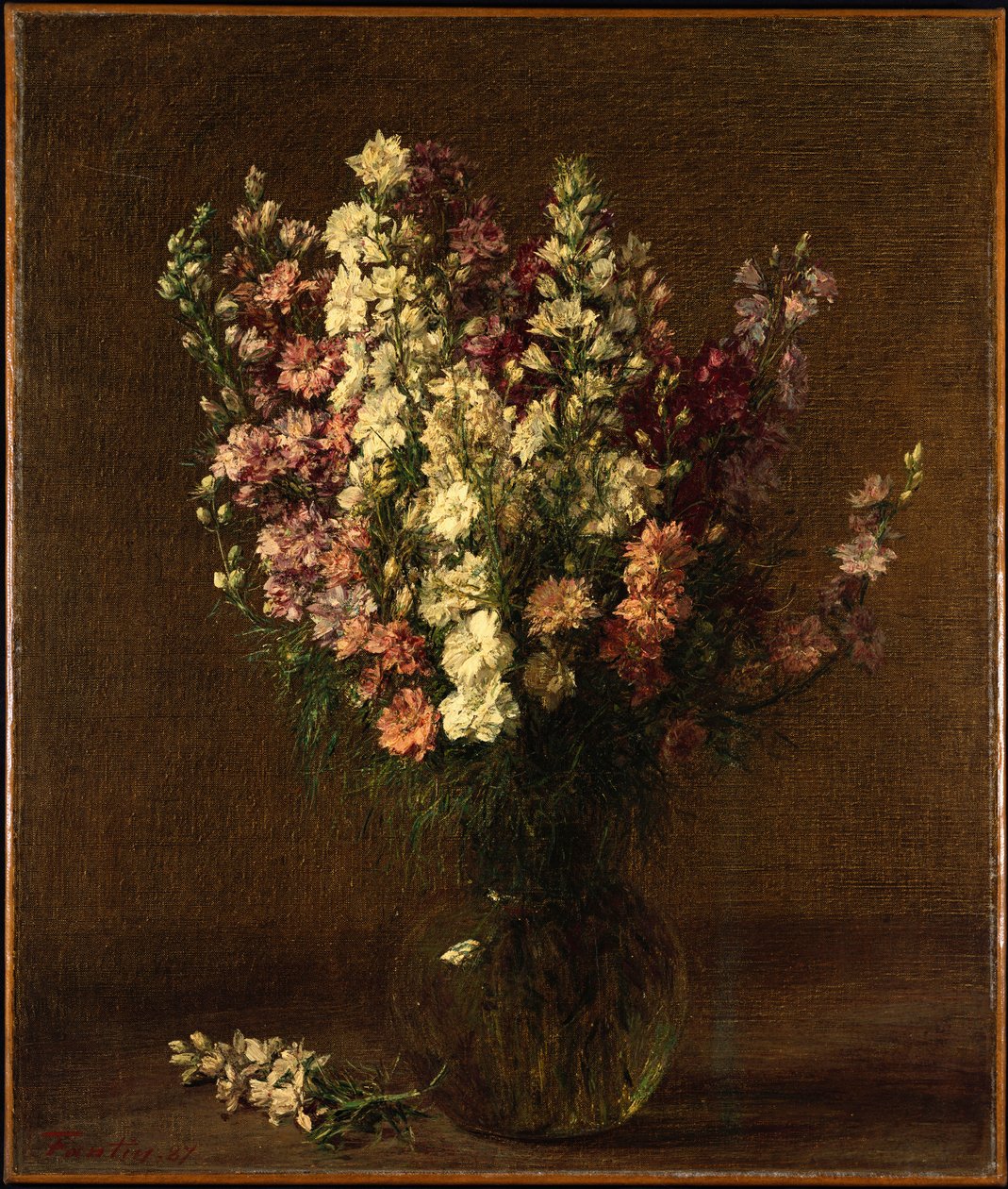 Larkspur, 1887 tekijältä Ignace Henri Jean Fantin Latour