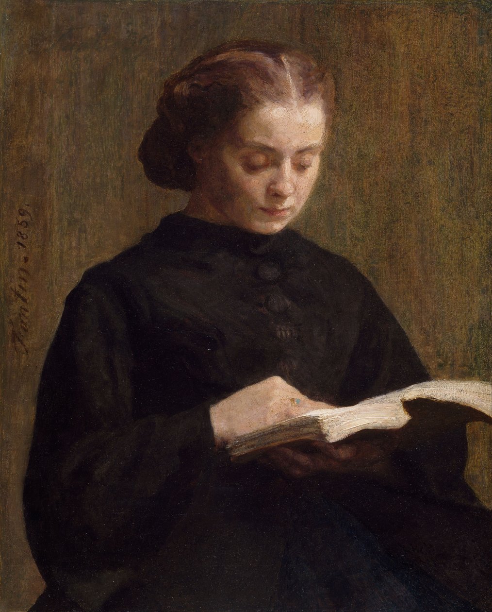 Mademoiselle Marie Fantin-Latourin muotokuva, 1859 tekijältä Ignace Henri Jean Fantin Latour
