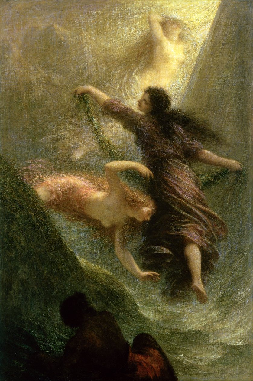 Rheingold, ensimmäinen kohtaus, 1888 tekijältä Ignace Henri Jean Fantin Latour