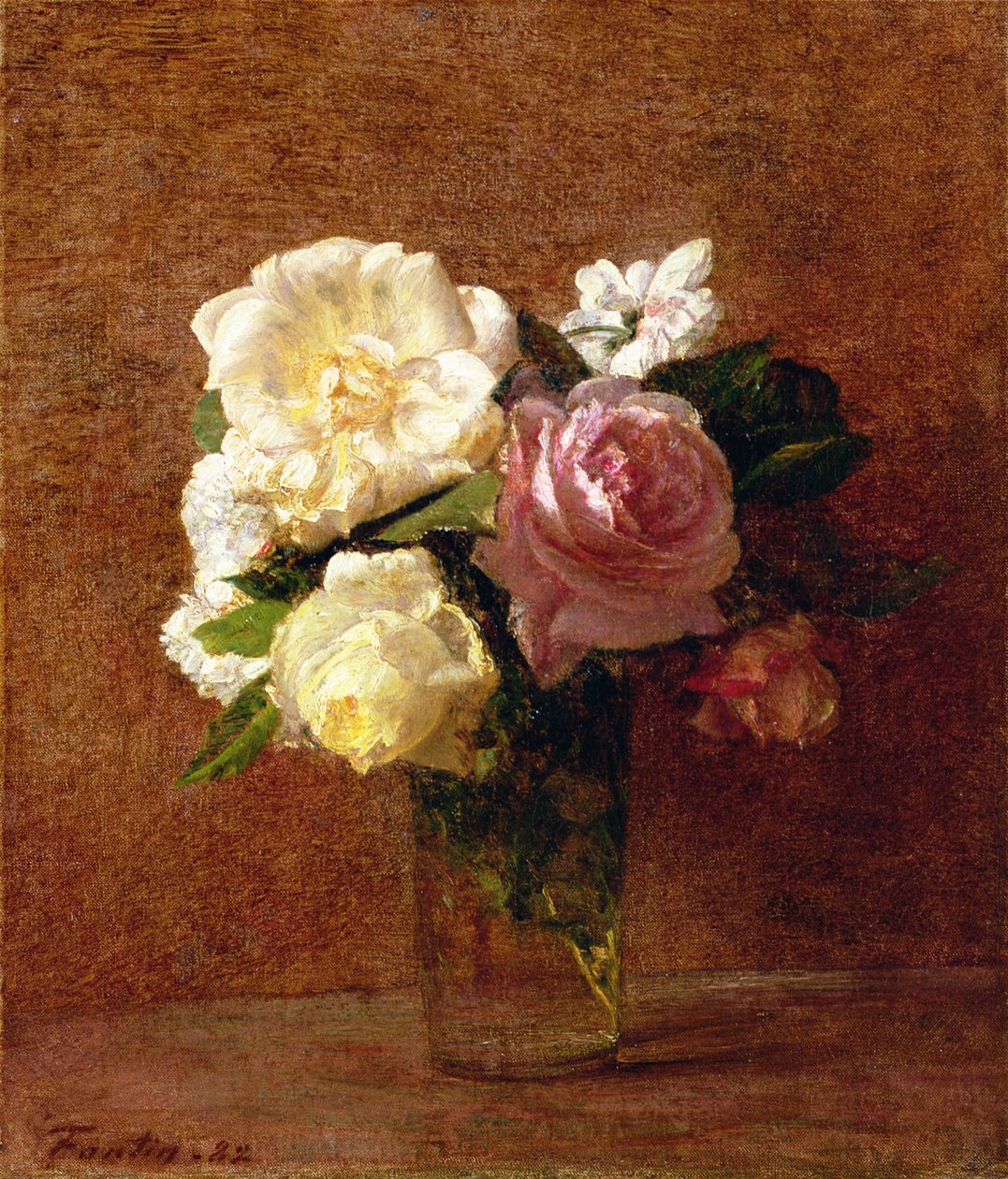 Ruusut, 1882 tekijältä Ignace Henri Jean Fantin Latour