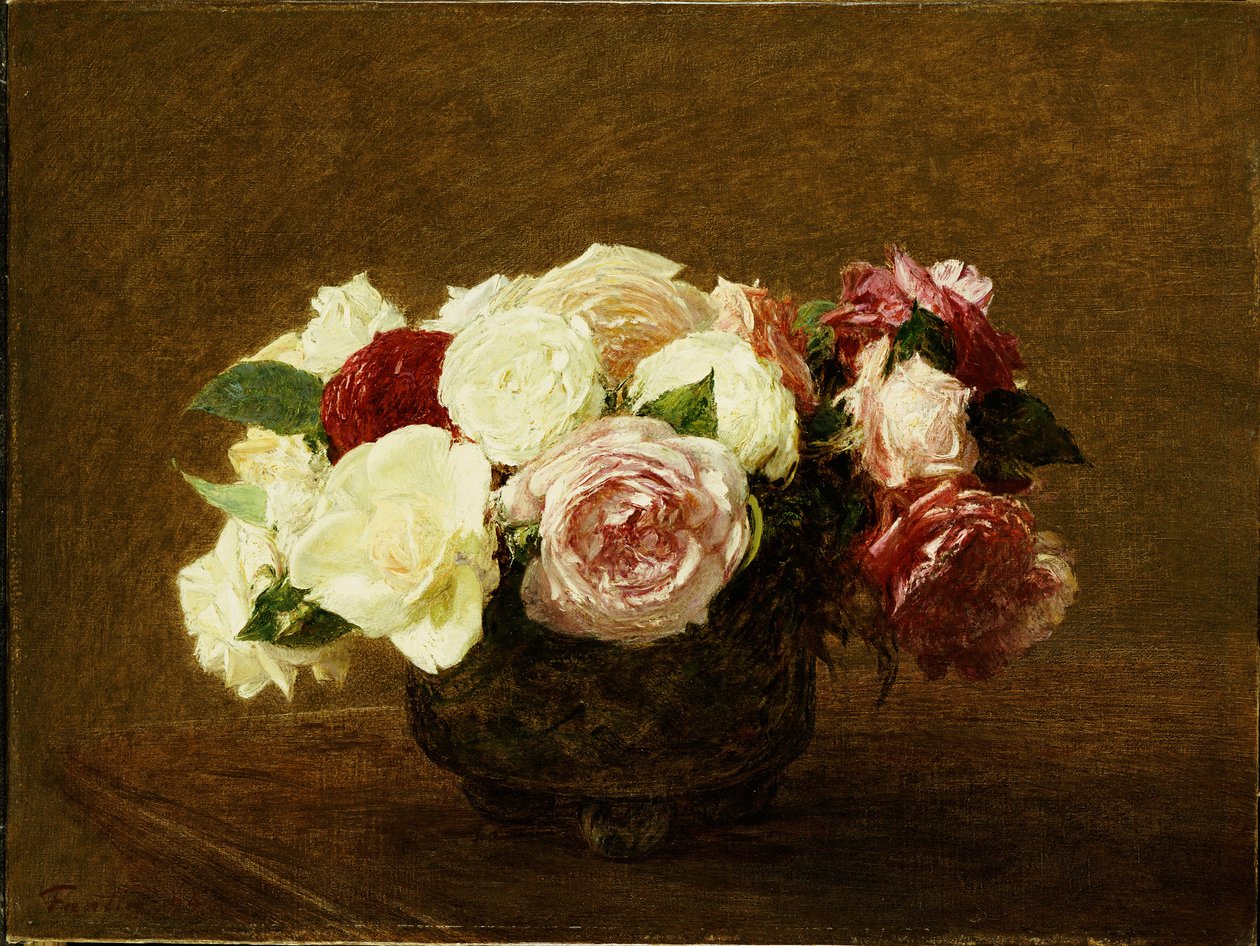 Ruusut, 1894 tekijältä Ignace Henri Jean Fantin Latour