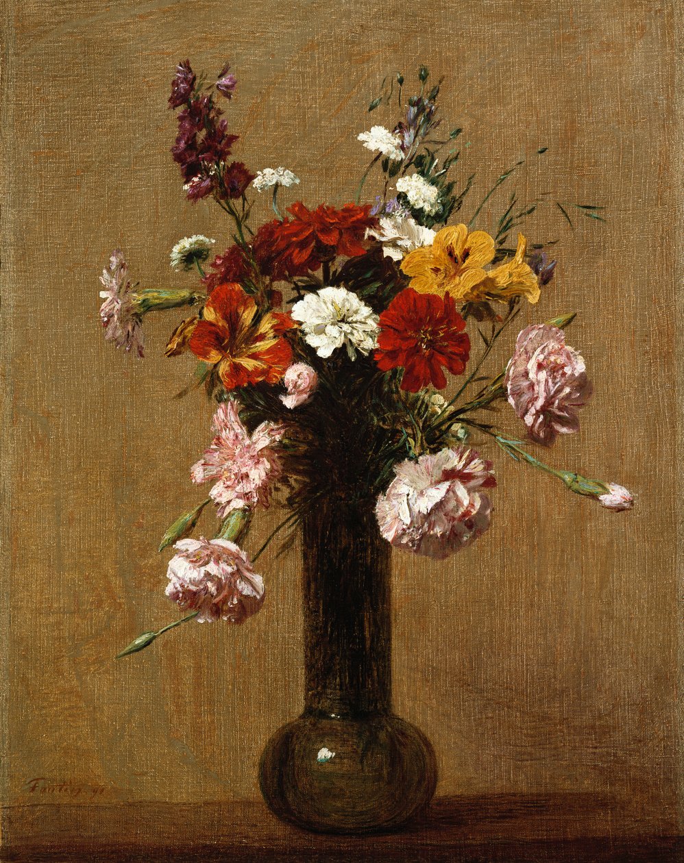 Pieni kukkakimppu, 1891 tekijältä Ignace Henri Jean Fantin Latour