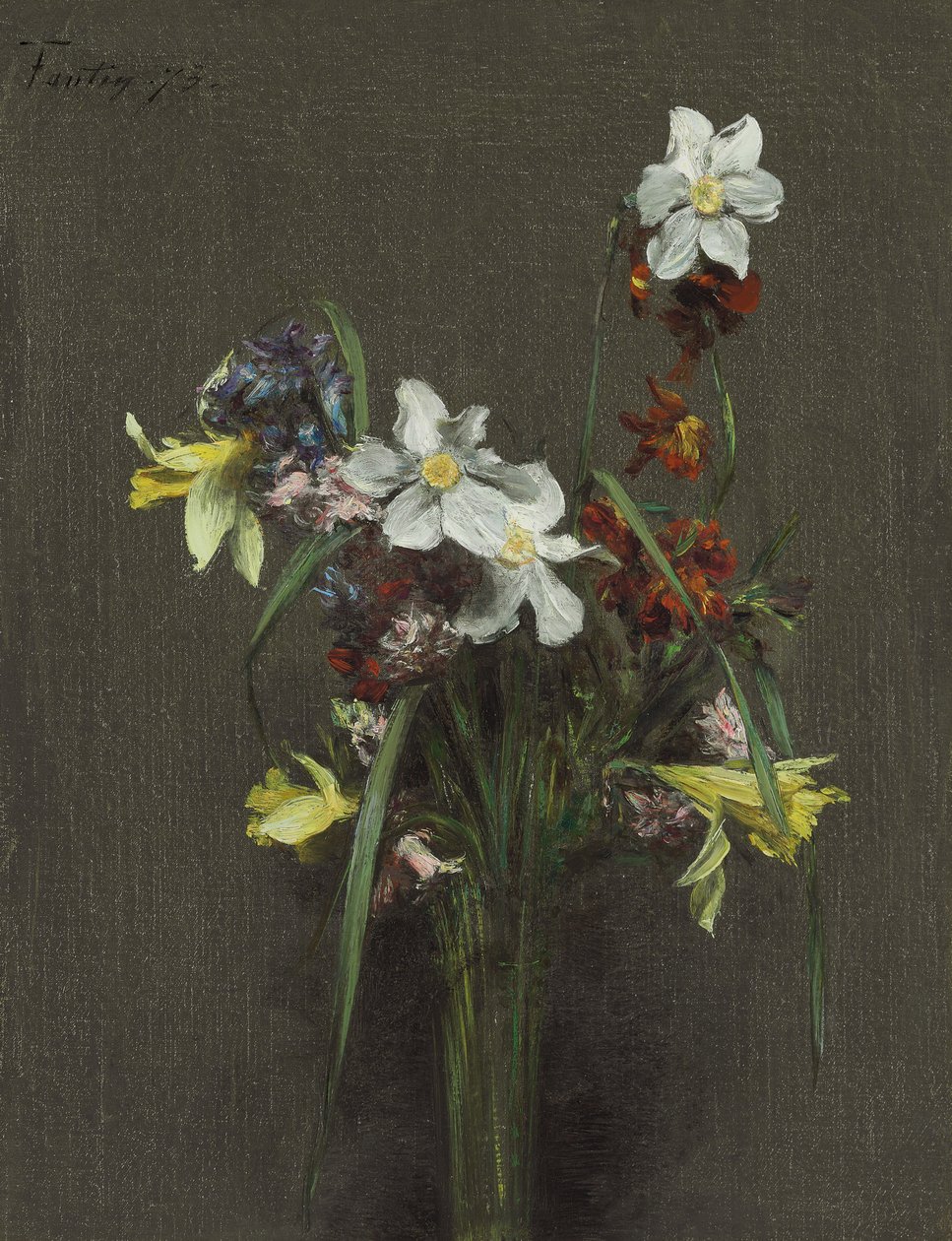 Kevään kukat; Kevään kukat, 1873 tekijältä Ignace Henri Jean Fantin Latour