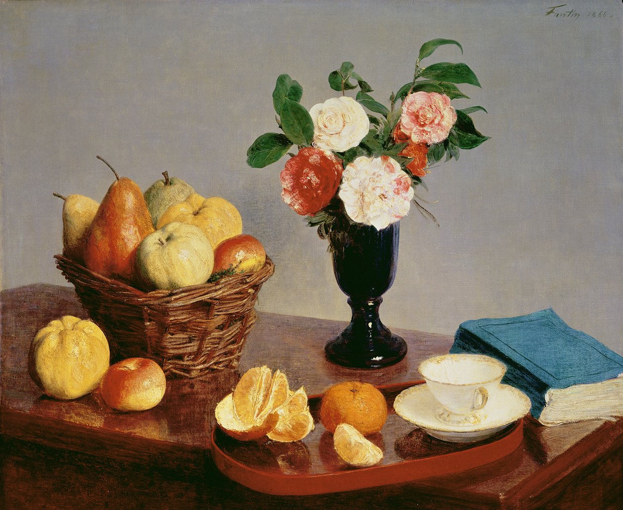 Asetelma, 1866 tekijältä Ignace Henri Jean Fantin Latour