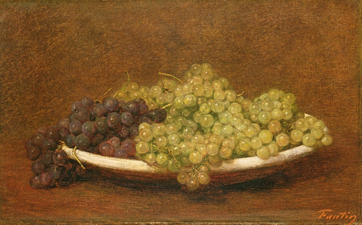 Viinirypäleiden asetelma, n. 1894 tekijältä Ignace Henri Jean Fantin Latour