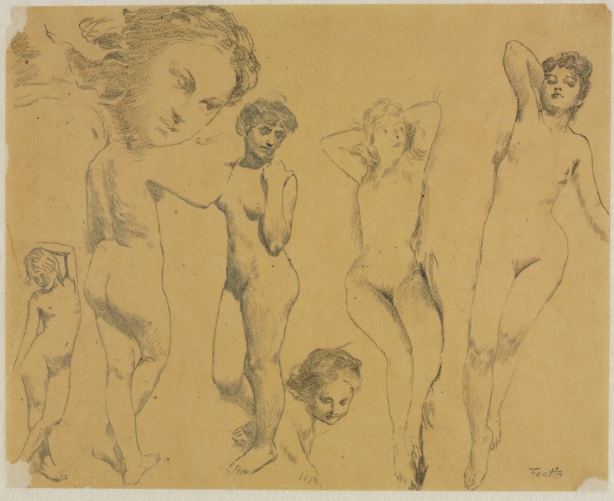 Naisen alastontutkimukset, n. 1895. tekijältä Ignace Henri Jean Fantin Latour