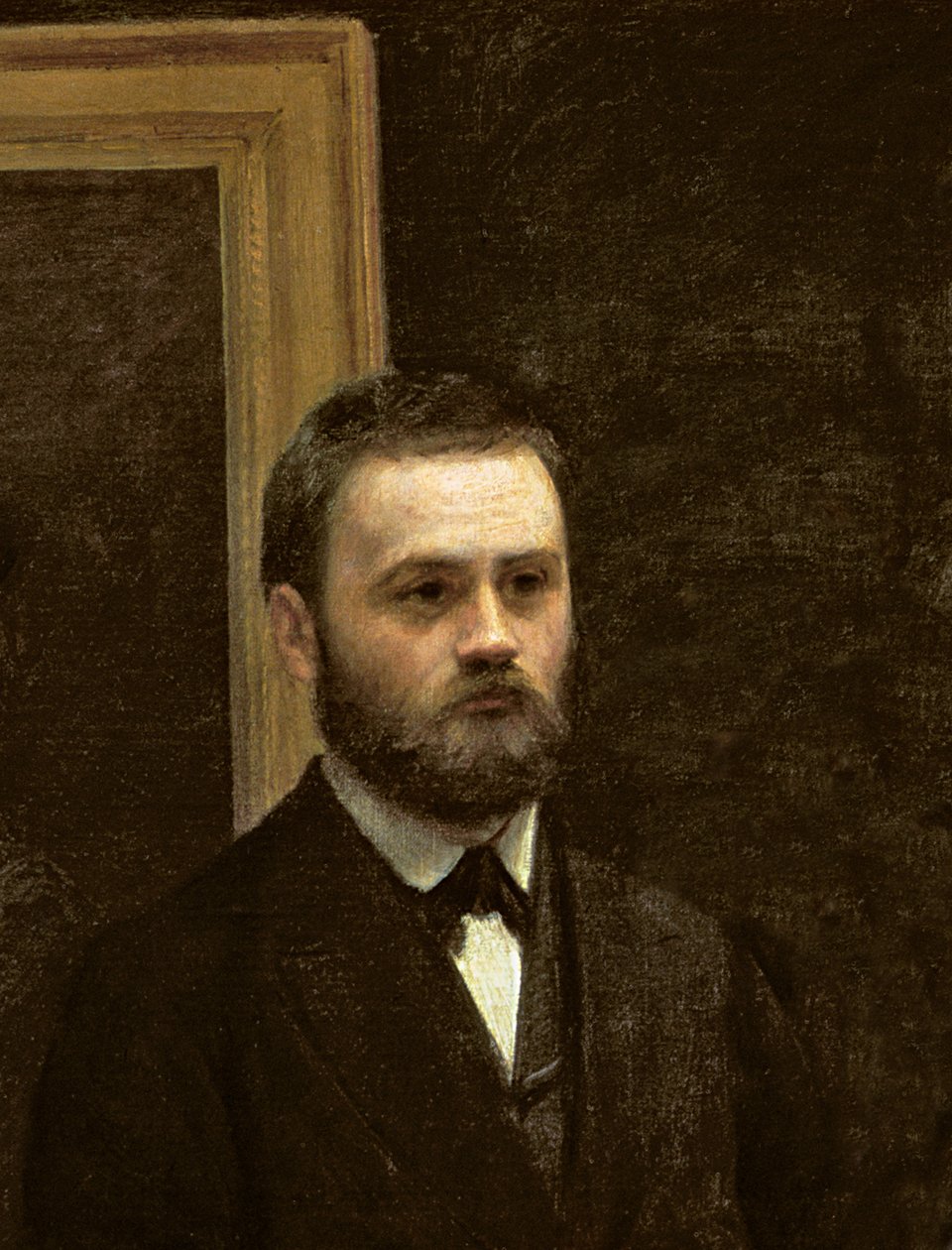 Ateljee Batignollesissa, 1870 (yksityiskohta kuvasta 26084) tekijältä Ignace Henri Jean Fantin Latour
