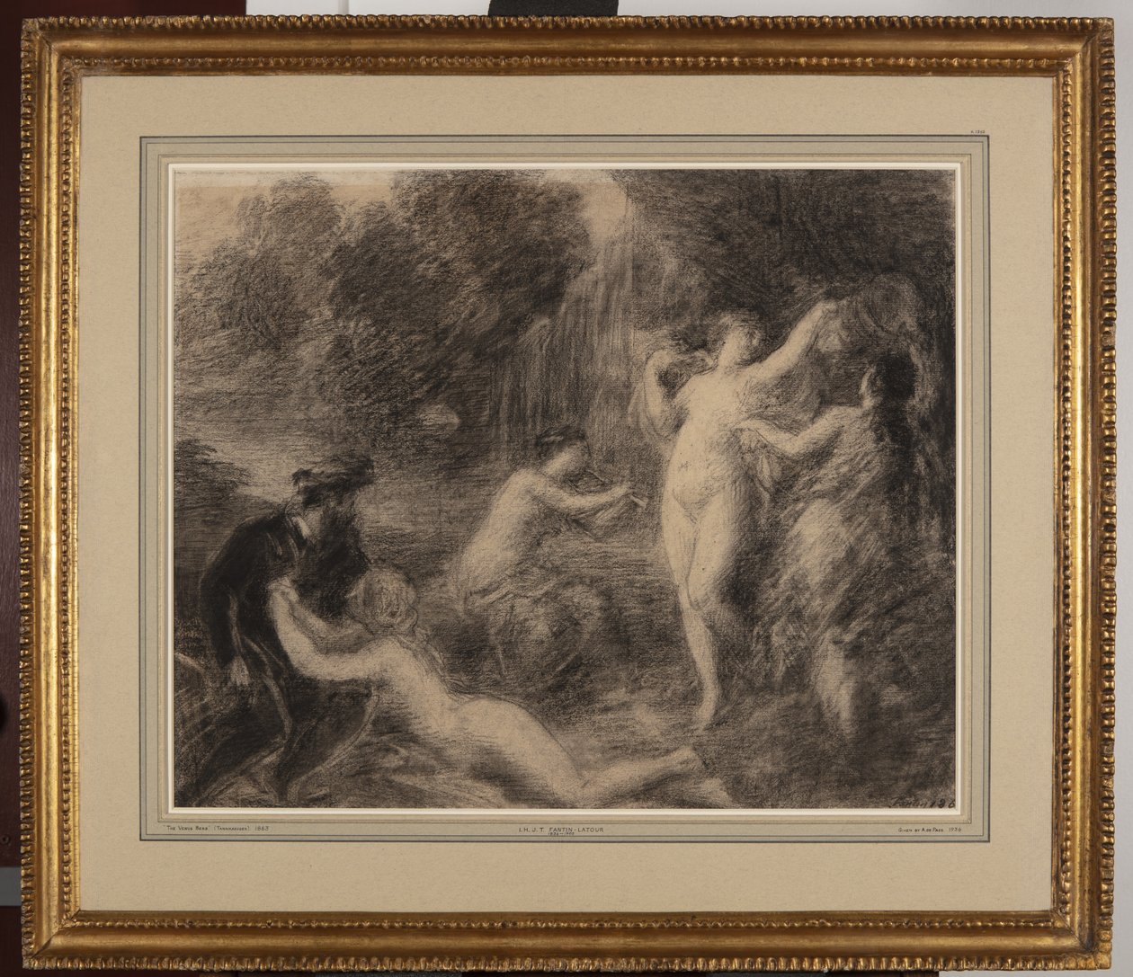 Tannhauser au Venusberg (liitu paperille) tekijältä Ignace Henri Jean Fantin Latour