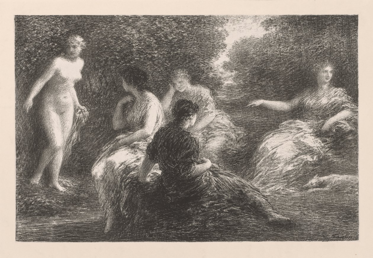 Uimarit, 1896. tekijältä Ignace Henri Jean Fantin Latour