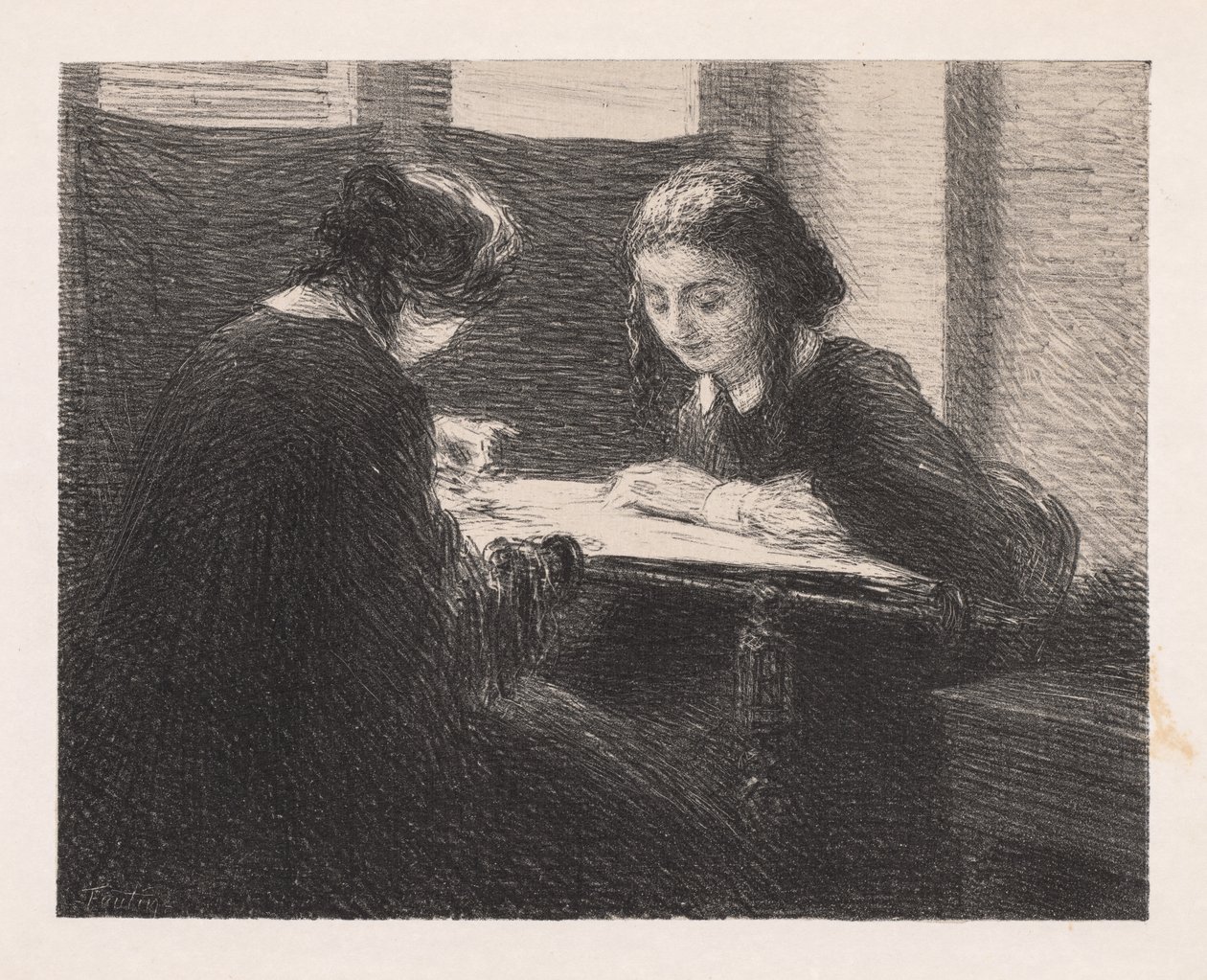 The Embroiders Les Embroiderers, 1898. tekijältä Ignace Henri Jean Fantin Latour