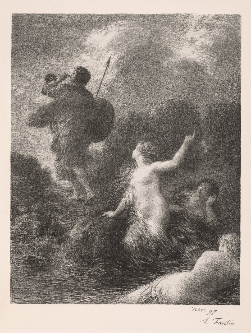 Jumalien hämärä: Siegfried ja Reinin neitsyt, 1897. tekijältä Ignace Henri Jean Fantin Latour