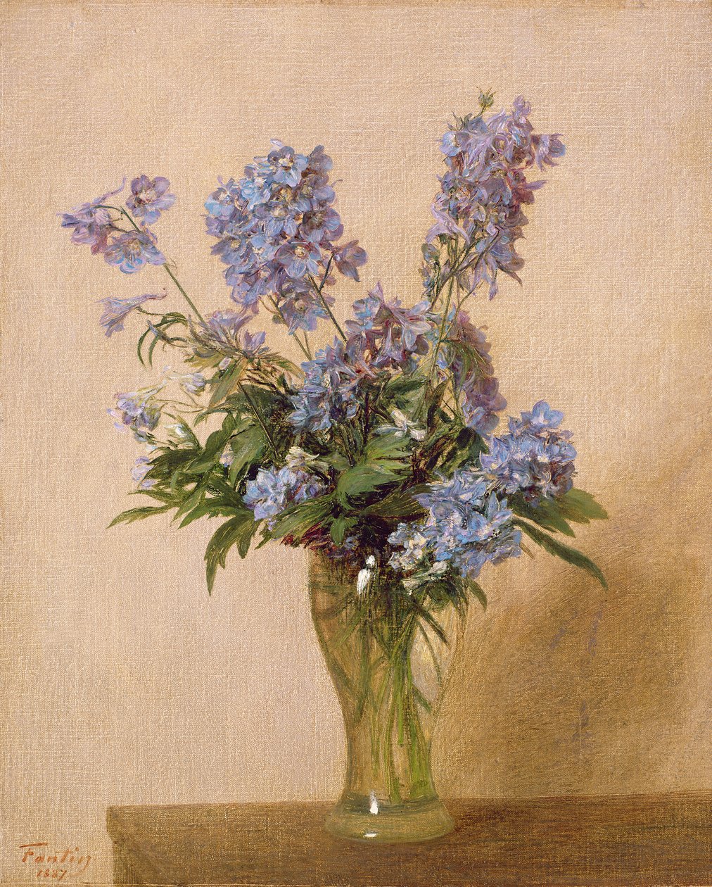 Kolumbiinien maljakko, 1887 tekijältä Ignace Henri Jean Fantin Latour
