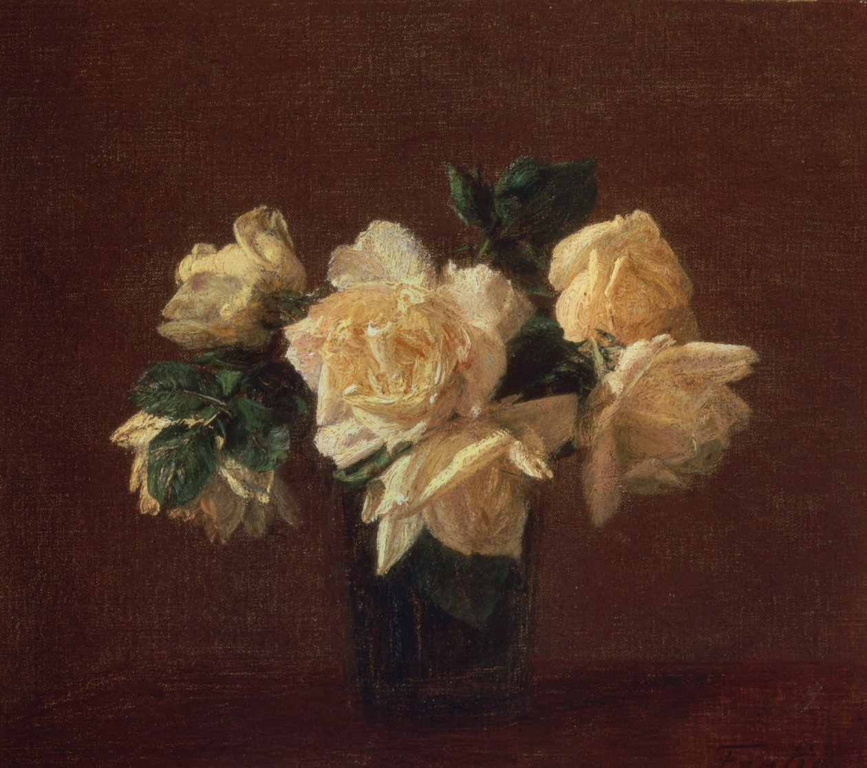 Keltaiset ruusut tekijältä Ignace Henri Jean Fantin Latour