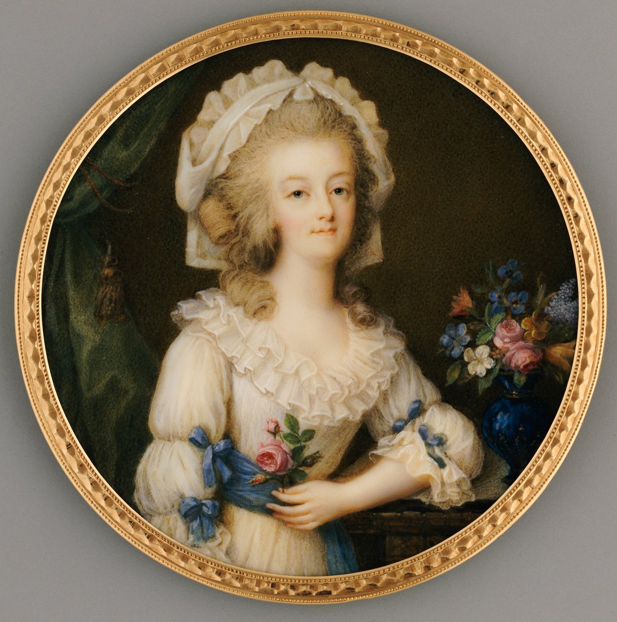 Hieno ja tärkeä pienoiskuva kuningatar Marie-Antoinettesta, n. 1780-1785 tekijältä Ignace Jean Victor Campana