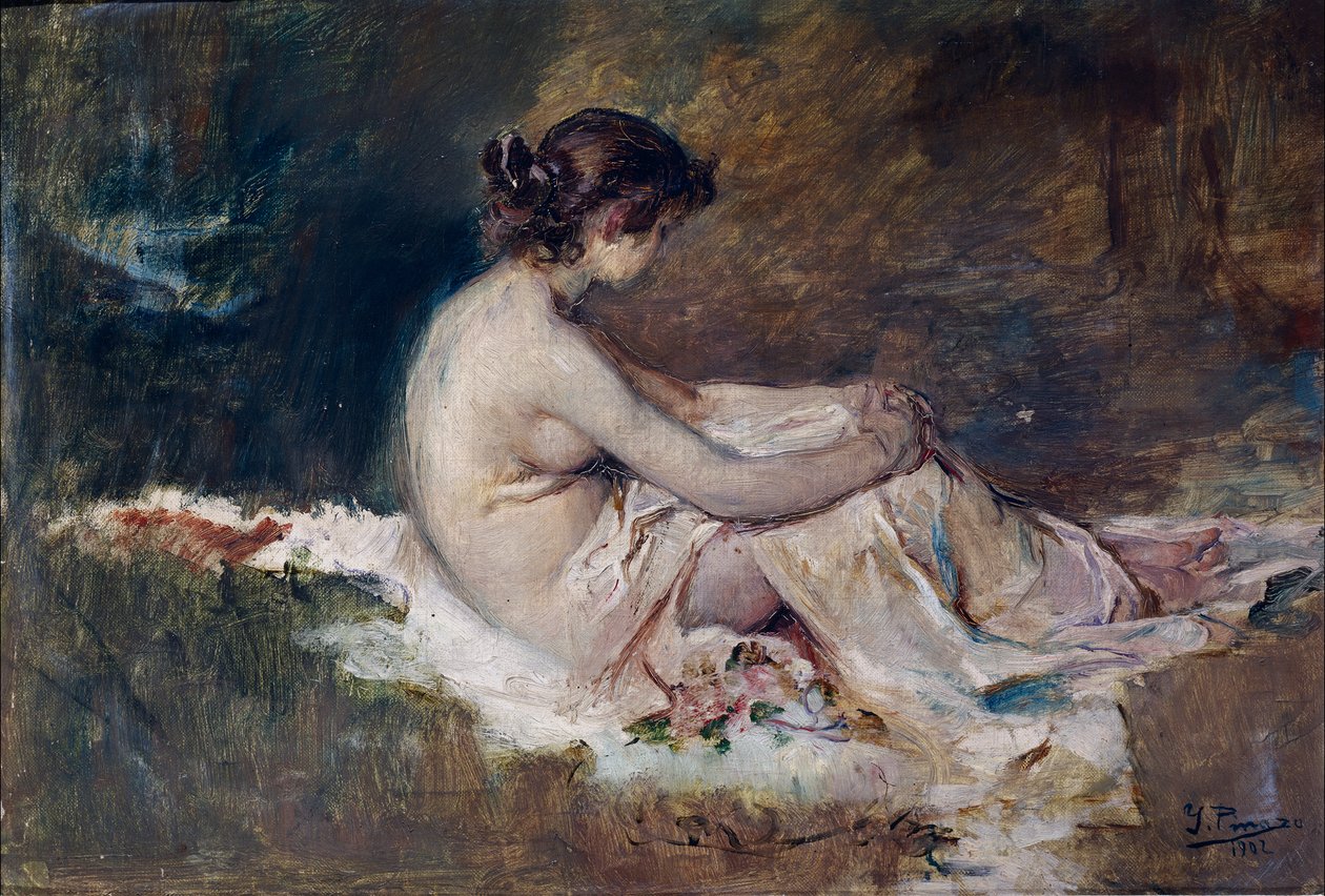 Desnudo de mujer Englanti: Female nude Francais: Au feminin tekijältä Ignacio Pinazo Camarlench