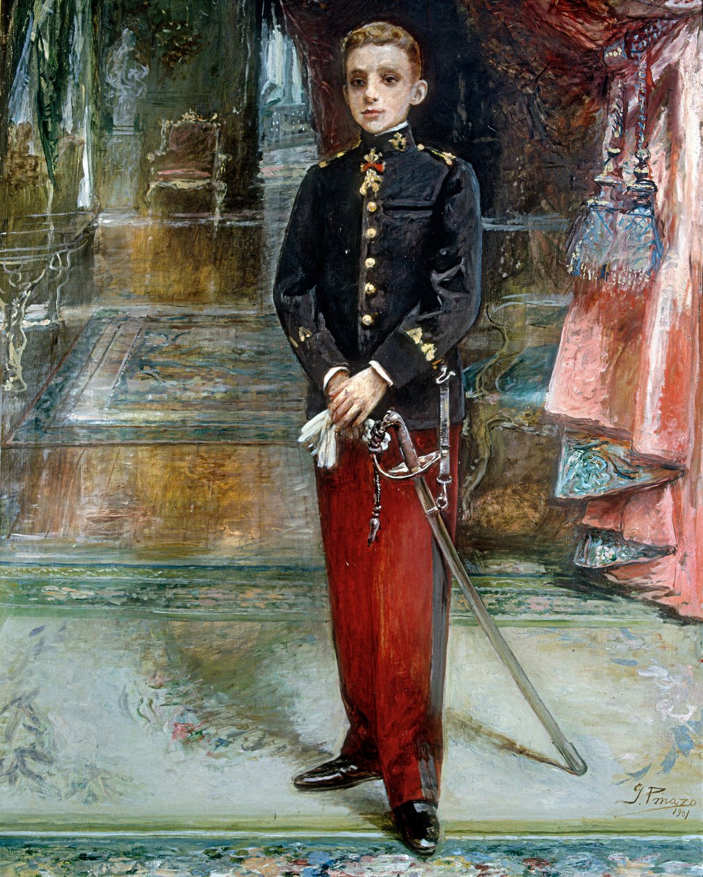 Espanjan kuninkaan Alfonso XIII:n muotokuva tekijältä Ignacio Pinazo Camarlech