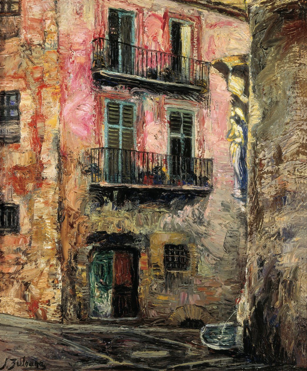 Girona (Girona). Ignacio Zuloaga Zabaletan (1870-1945) maalaus. öljy kankaalle tekijältä Ignacio Zuloaga y Zabaleta