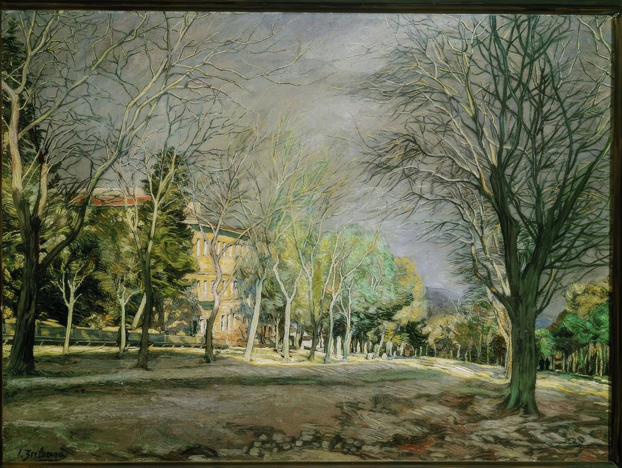 Ignacio Zuloaga / Maisema lähellä El Escorialia, 1932, Öljy kankaalle, 71 × 96 cm tekijältä Ignacio Zuloaga y Zabaleta