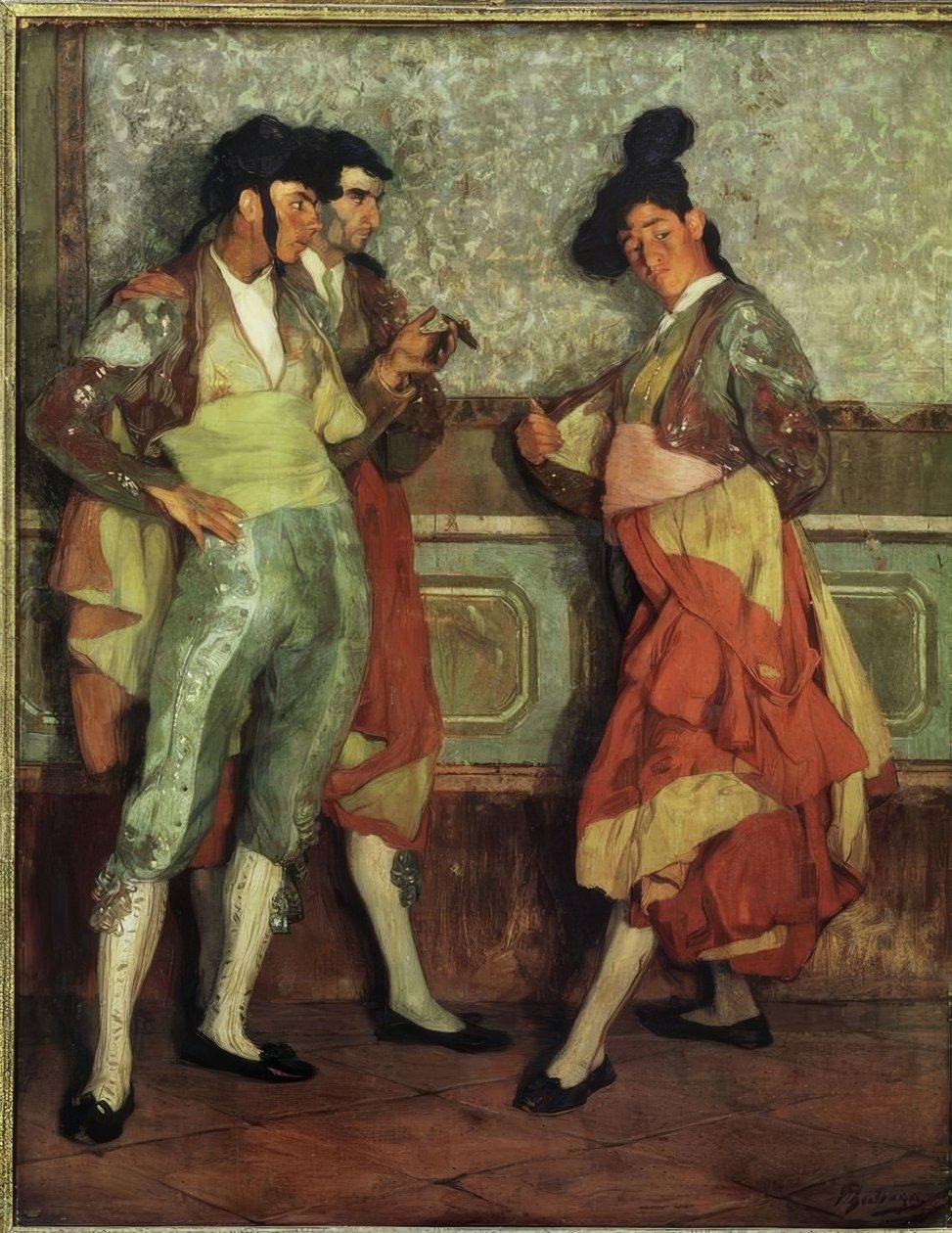Ignacio Zuloaga / Young Village Bullfighters, 1906, Öljy canasille, 197 × 154 cm, AS00819 tekijältä Ignacio Zuloaga y Zabaleta