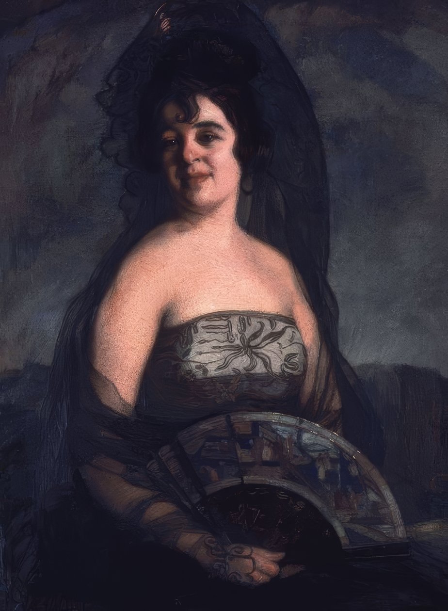 FAUN NAINEN - OLEO CANVAS - 103 × 82 CM tekijältä Ignacio Zuloaga y Zabaleta