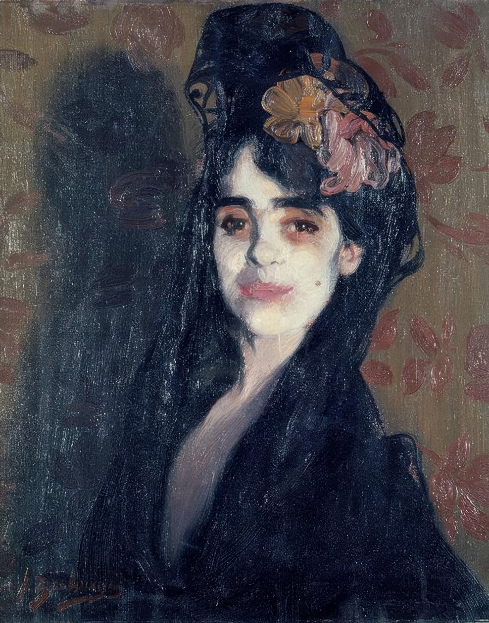 LA EMPOLVADA. Taiteilija: IGNACIO ZULOAGA. Sijainti: PRIVATE COLLECTION, SEVILLE, ESPANJA tekijältä Ignacio Zuloaga y Zabaleta
