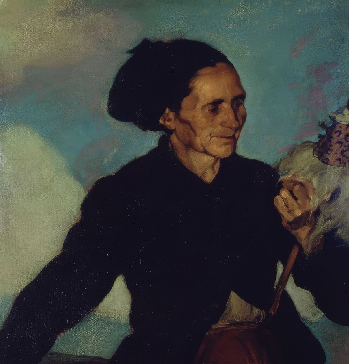 MUJER HILANDO – 1911 – O/L – 63X65 CM tekijältä Ignacio Zuloaga y Zabaleta