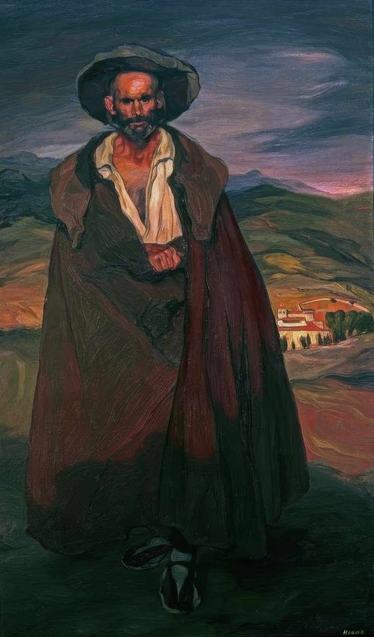 Mies Segoviasta, 1906, Öljy kankaalle, 191 × 116 cm, AS00918 tekijältä Ignacio Zuloaga y Zabaleta