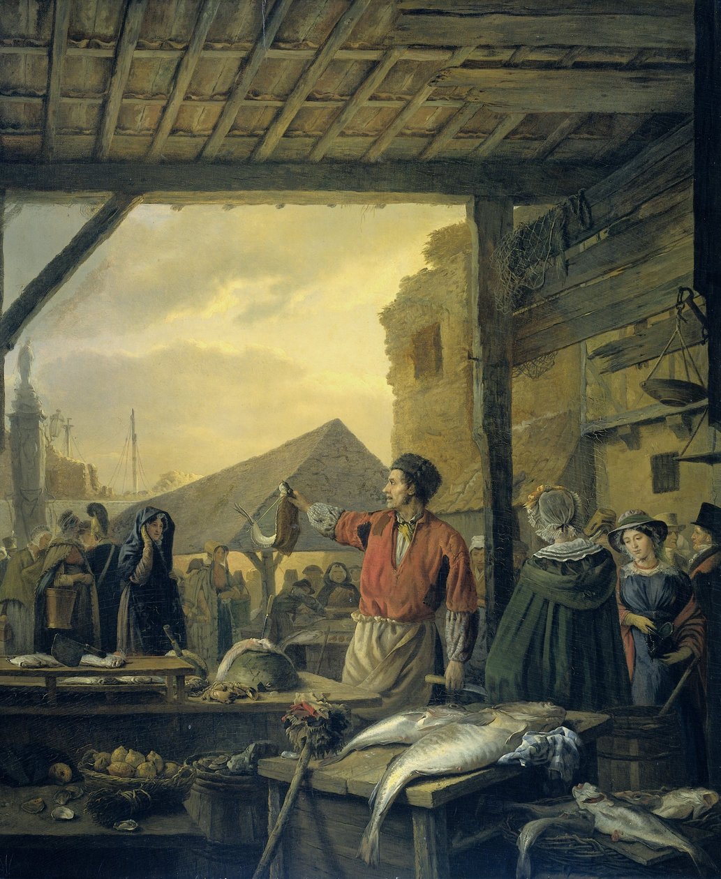 Antwerpenin kalamarkkinat tekijältä Ignatius Josephus van Regemorter