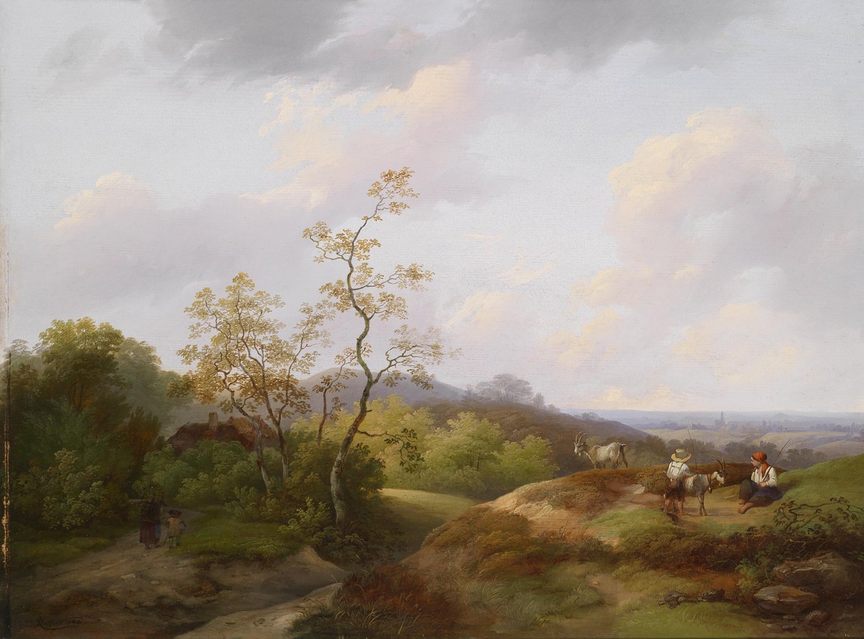 Weite Landschaft mit Hirten tekijältä Ignaz Raffalt