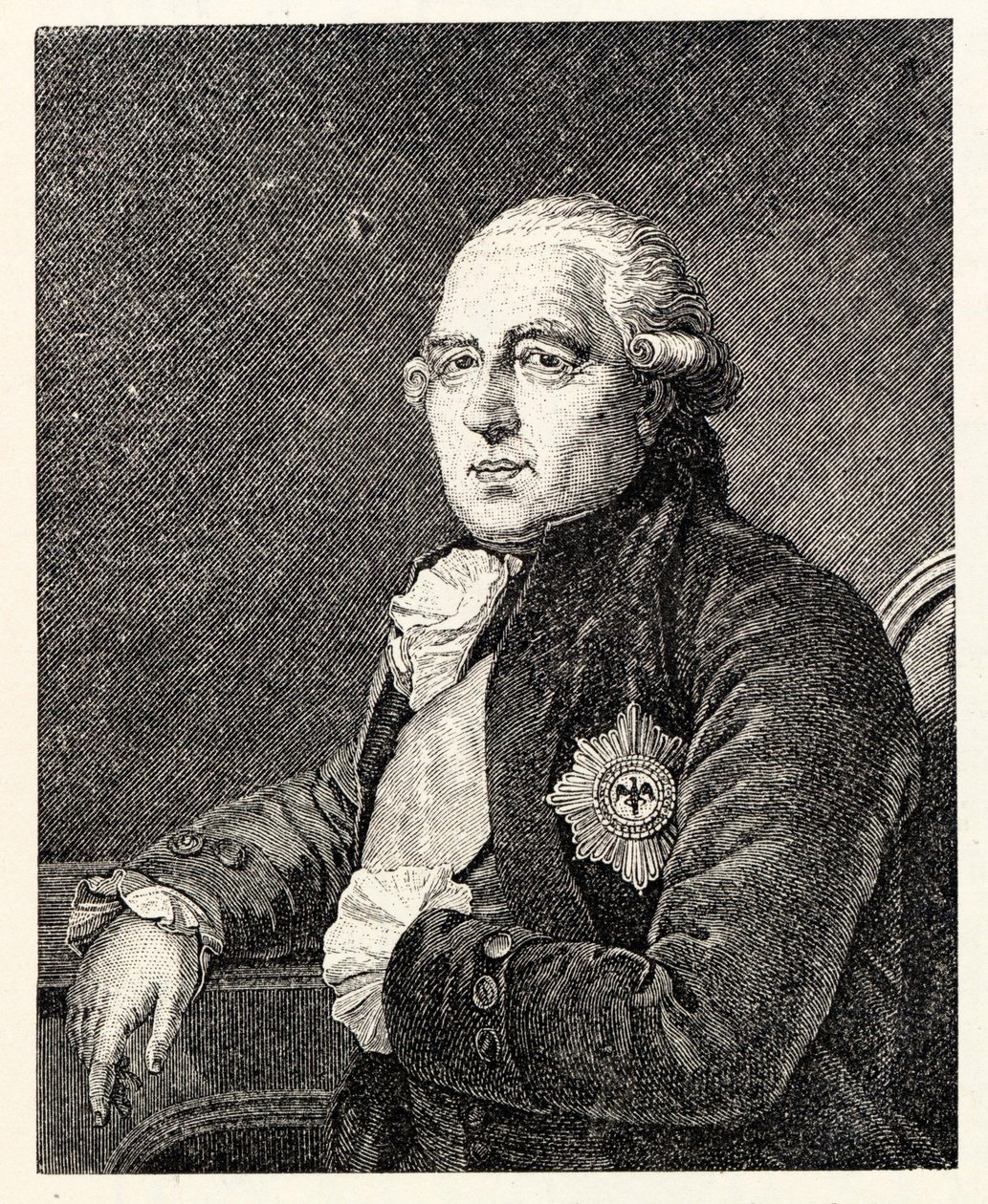 Ewald Friedrich Graf von Hertzbergin muotokuva 1725-1795. tekijältä Ignaz Sebastian Klauber