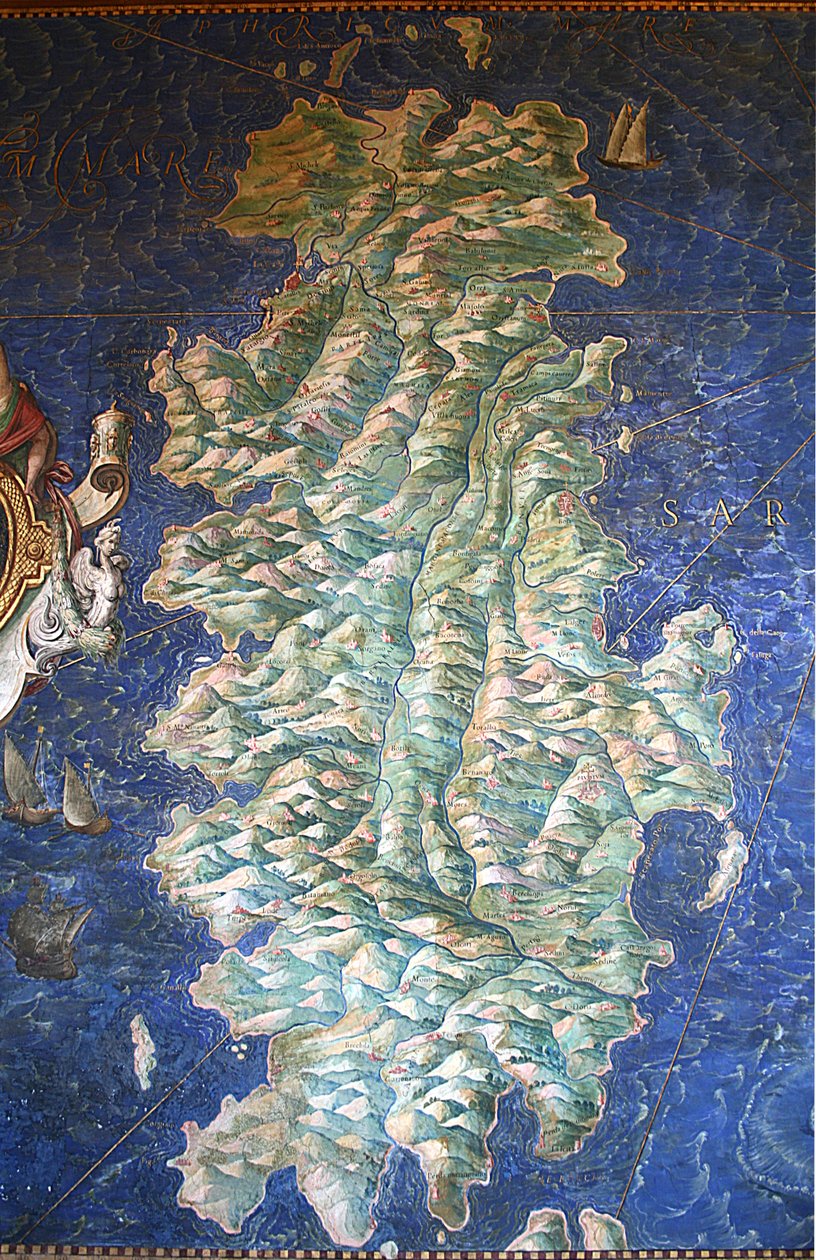 Sardinian kartta - Karttagalleria - Vatikaanin museot. tekijältä Ignazio Danti