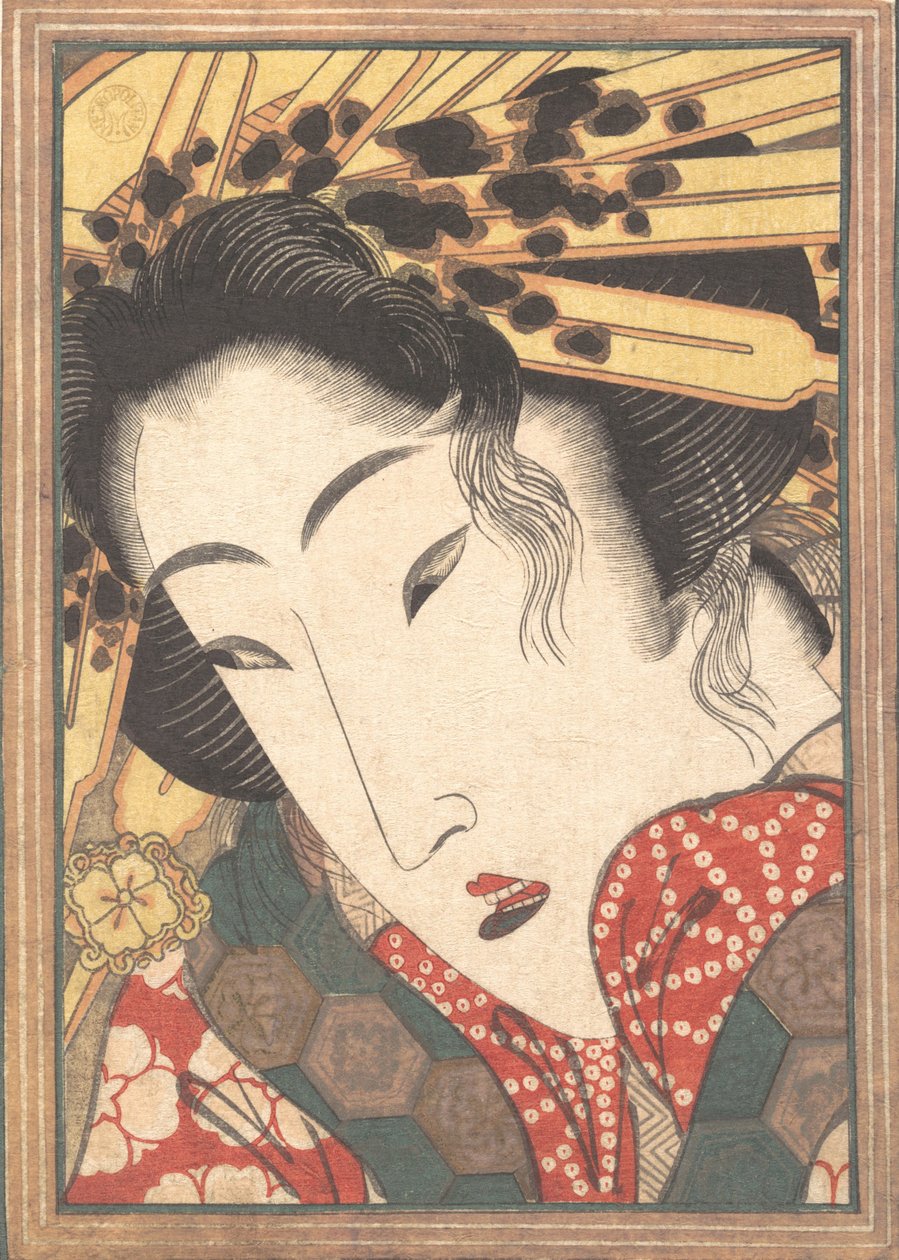Hylätty geisha kevään lumen jäähdyttämästä intohimosta, 1824. tekijältä Ikeda Eisen