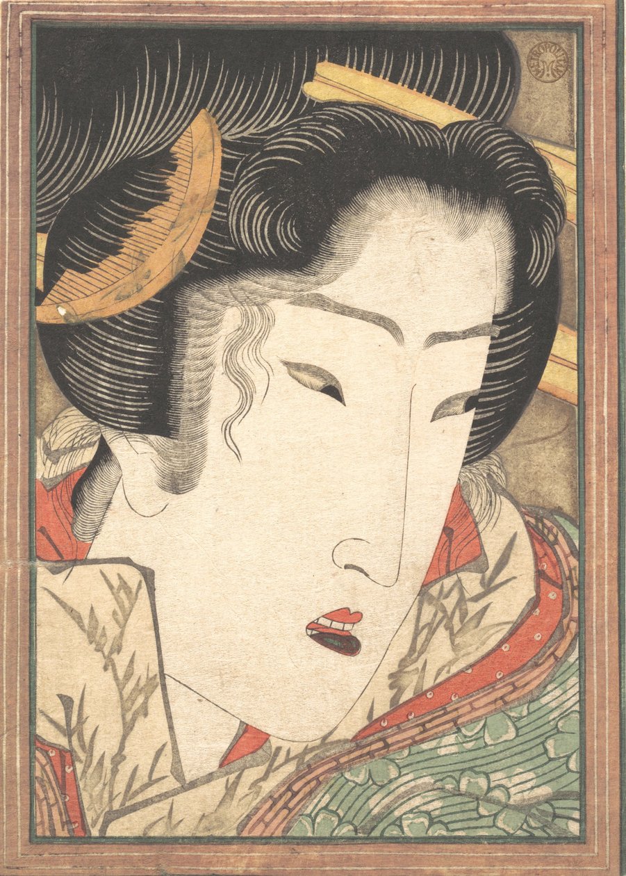Hylätty geisha kevään lumen jäähdyttämästä intohimosta, 1824. tekijältä Ikeda Eisen