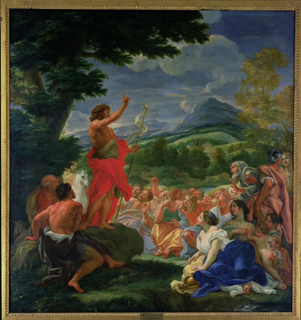 Pyhä Johannes Kastajan saarna, maalattu ennen vuotta 1695 tekijältä Il Baciccio