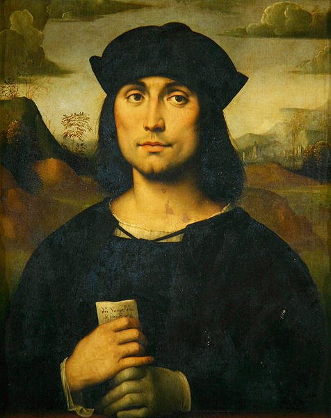 Evangelista Scappin muotokuva (tempera puulle) tekijältä Il  Francia