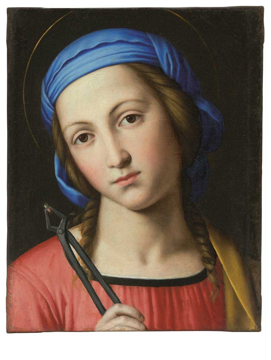 Saint Apollonia (öljy kankaalle) tekijältä Il  Sassoferrato