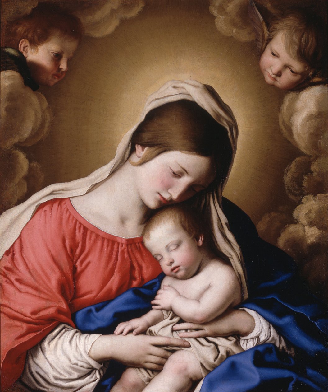 Madonna ja lapsi (öljy kankaalle) tekijältä Il (1609 85) Sassoferrato