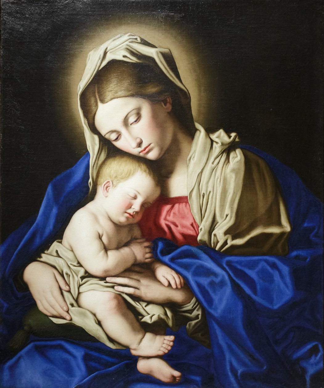 Madonna ja lapsi, noin 1638 (öljy kankaalle). tekijältä Il (1609 85) Sassoferrato