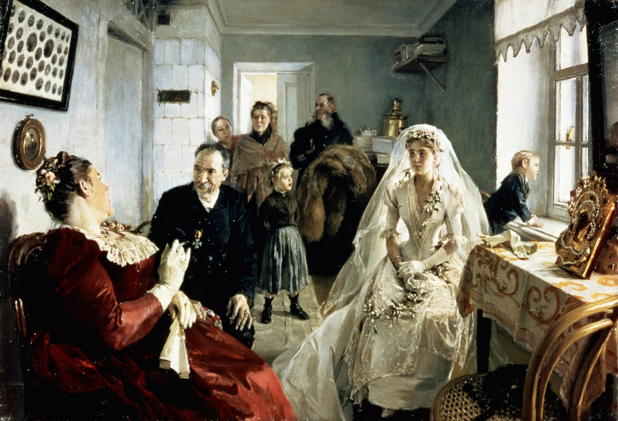Ennen häitä, 1880-luku tekijältä Illarion Mikhailovich Pryanishnikov