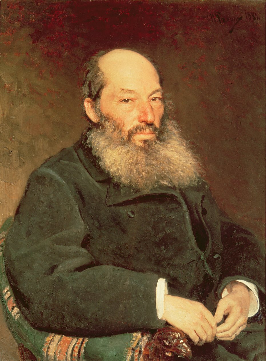 Muotokuva Afanasy Fetistä (1820-92), 1882 tekijältä Ilya Efimovich Repin