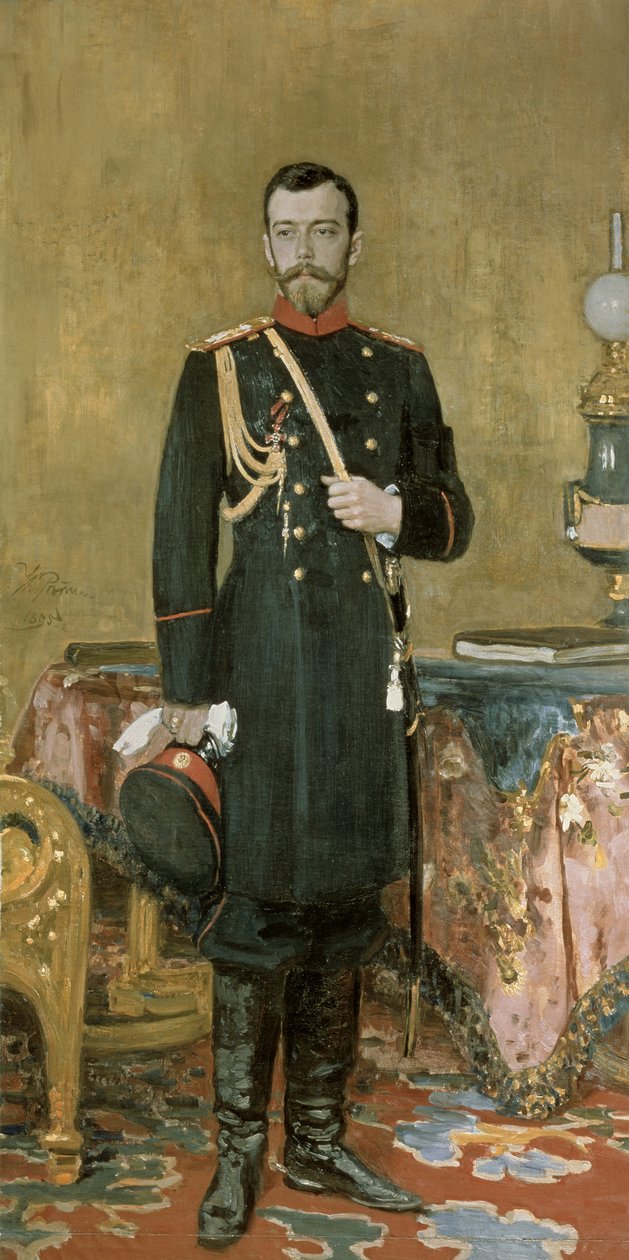 Keisari Nikolai II:n (1868-1918) muotokuva 1895 tekijältä Ilya Efimovich Repin
