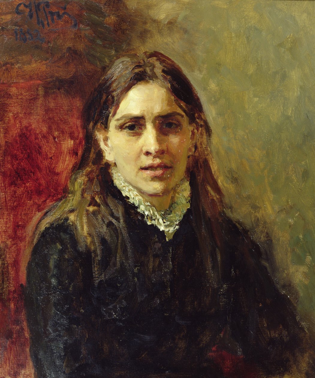 Muotokuva Pelageja Antipovna Strepetovasta (1850-1903) 1882 tekijältä Ilya Efimovich Repin