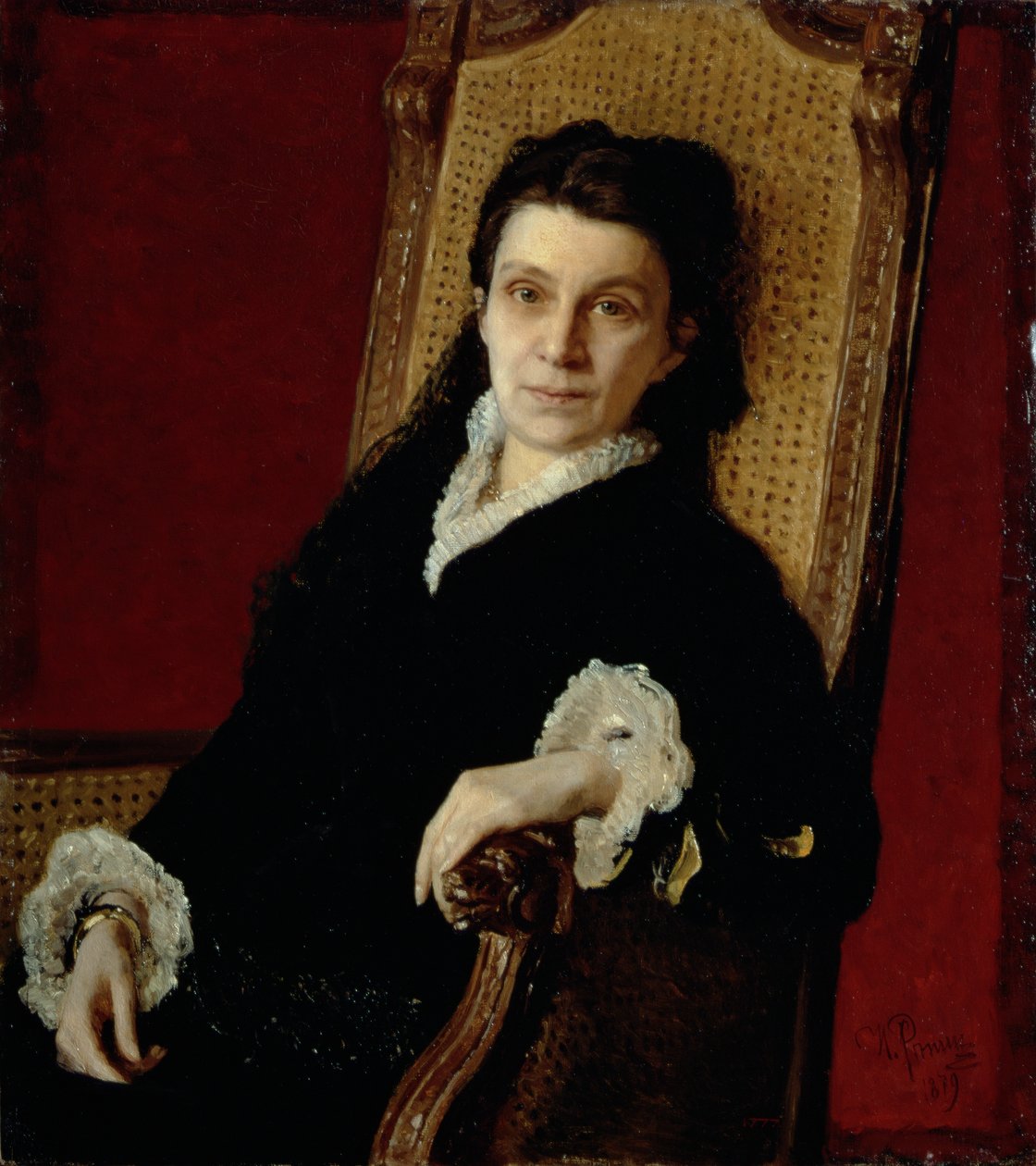 Polixena Stepanovna Stasovan (1839-1918) muotokuva, D.V. Stasov, 1879 tekijältä Ilya Efimovich Repin