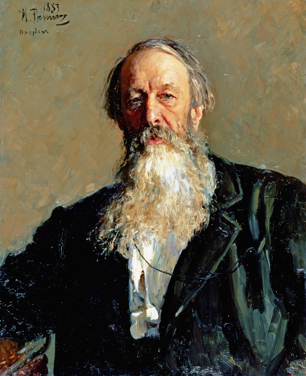 Vladimir Stasovin (1824-1906) muotokuva 1883 tekijältä Ilya Efimovich Repin