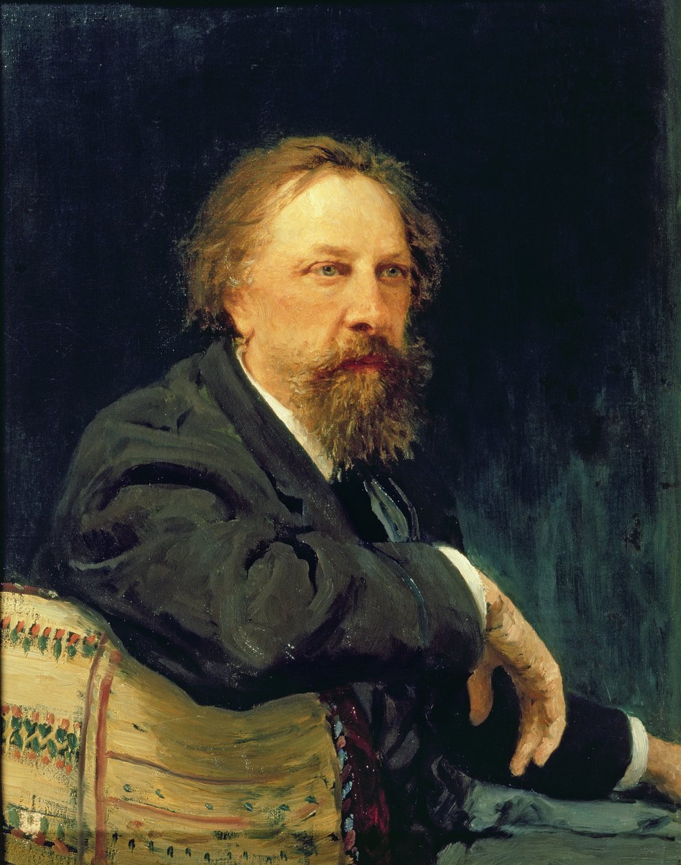 Kirjailijan muotokuva Kreivi Aleksei K. Tolstoi (1817-1875), 1896 tekijältä Ilya Efimovich Repin