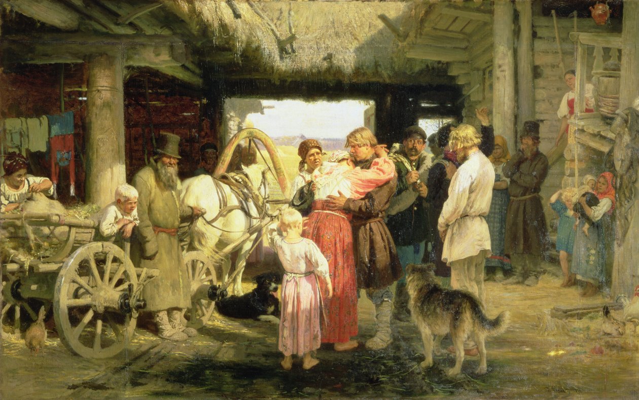 Uuden värvätyn virkamatka, 1879 tekijältä Ilya Efimovich Repin