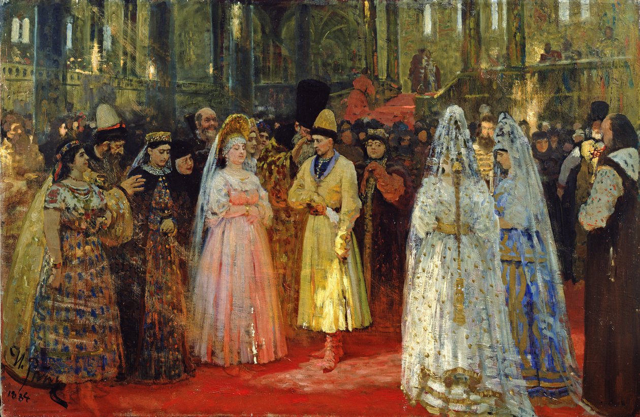 Tsaari valitsi morsiamen, n. 1886 tekijältä Ilya Efimovich Repin