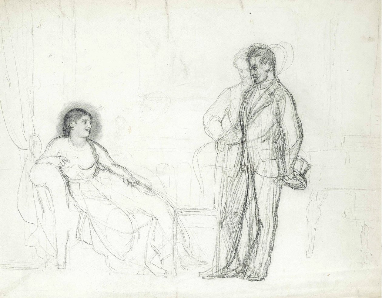 Adelina Patti Violettana Giuseppe Verdin oopperassa La traviata, 1860-luvun loppu - 1870-luvun alku tekijältä Ilya Efimovich Repin