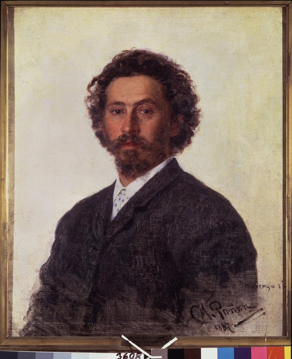 Omakuva. Ilja Jefimovitš Repinin (Ilia Repin) (1844-1930) maalaus öljy kankaalle tekijältä Ilya Efimovich Repin